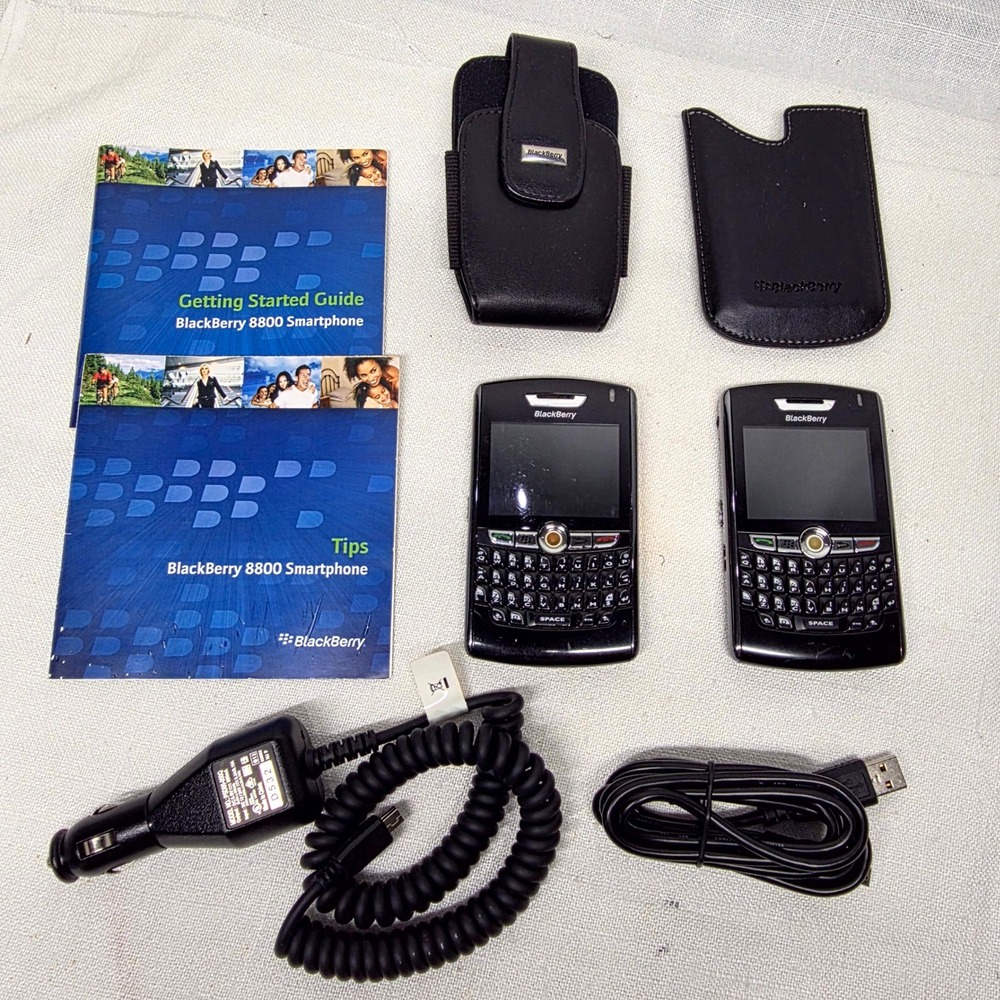 BlackBerry 8800 Smartphone Bundle Black Parts Only Vintage Tech Lot cell phones